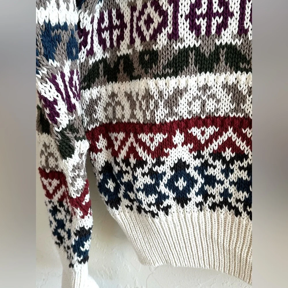 Old School Clothing Co. Vintage Oversized Grandpa Chunky Unisex Sweater Sz M